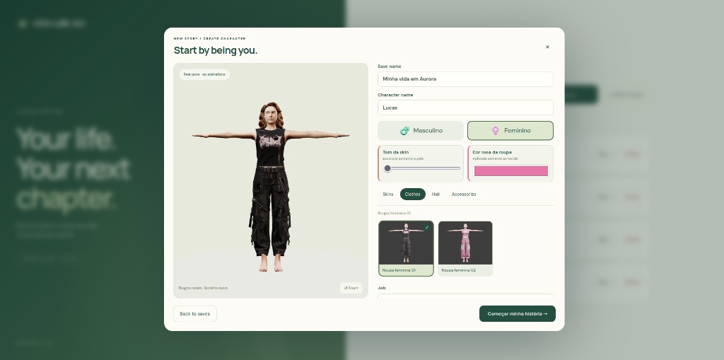 OpenLife3D Character Creation Female