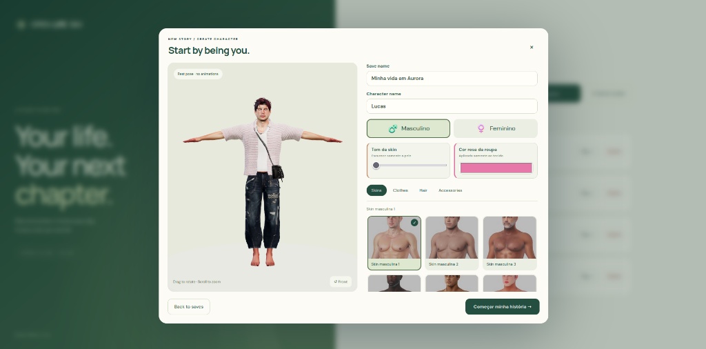 OpenLife3D Character Creation Male